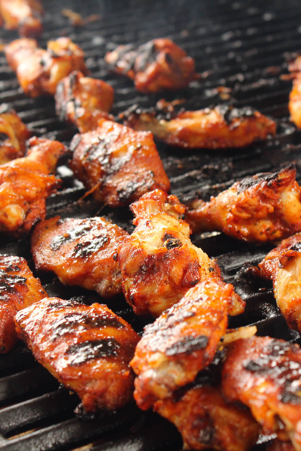 BBQ Chicken Wings on a Grill