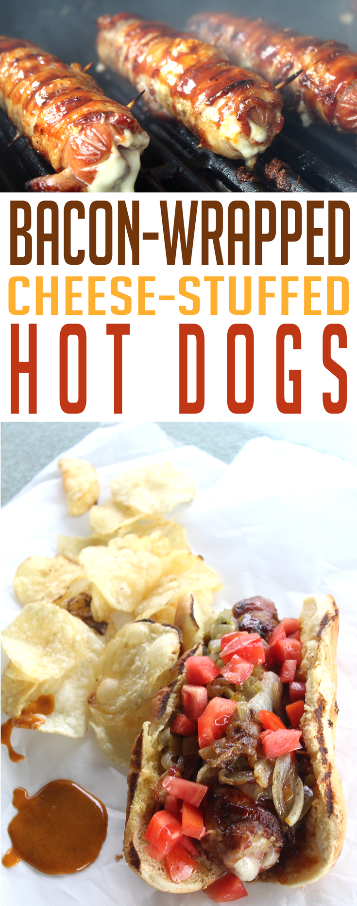 Bacon-Wrapped Cheese-Stuffed Hot Dogs | Buy This Cook That