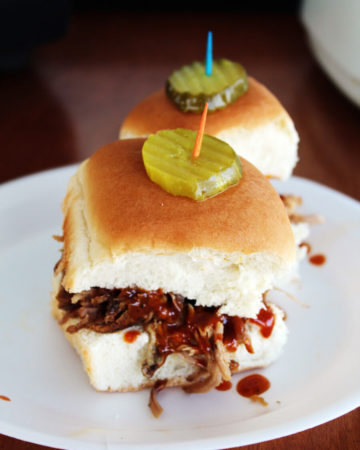 These BBQ Pork Sliders are served with a sweet heat homemade Tiger Sauce and of course, a signature dill pickle. Your Auburn Tailgate will be the ultimate party zone on Saturday.