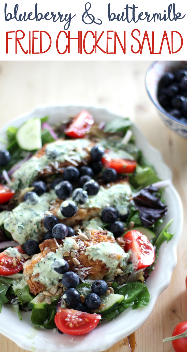 Blueberry and Buttermilk Fried Chicken Salad | Buy This Cook That