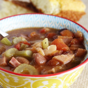 Comforting. Classic. Simple and Savory. This is the best ever Ham and Bean Soup.
