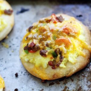Toasted and melty, these Biscuit Breakfast Pizzas are perfect for your morning routine.