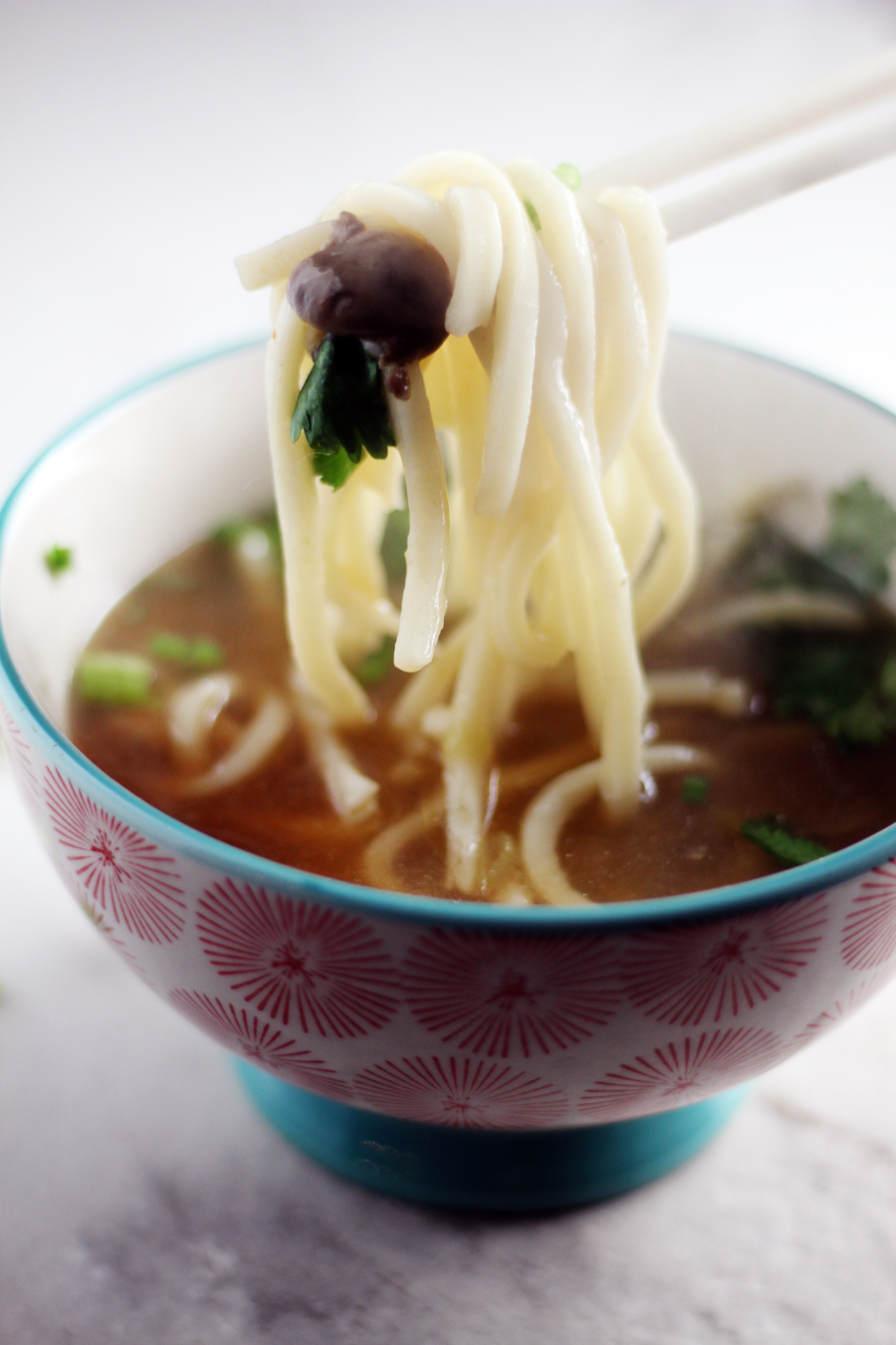 The easiest ginger soup ever. Better than your favorite restaurant, and the udon noodles...wow. Love.