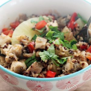 The simple combination of sweet + sour flavors is perfect for this recipe for brown rice + quinoa bowls.