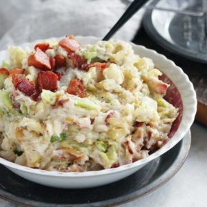 Fold the potatoes, cabbage,, bacon and onion together for a wonderful Irish Colcannon.