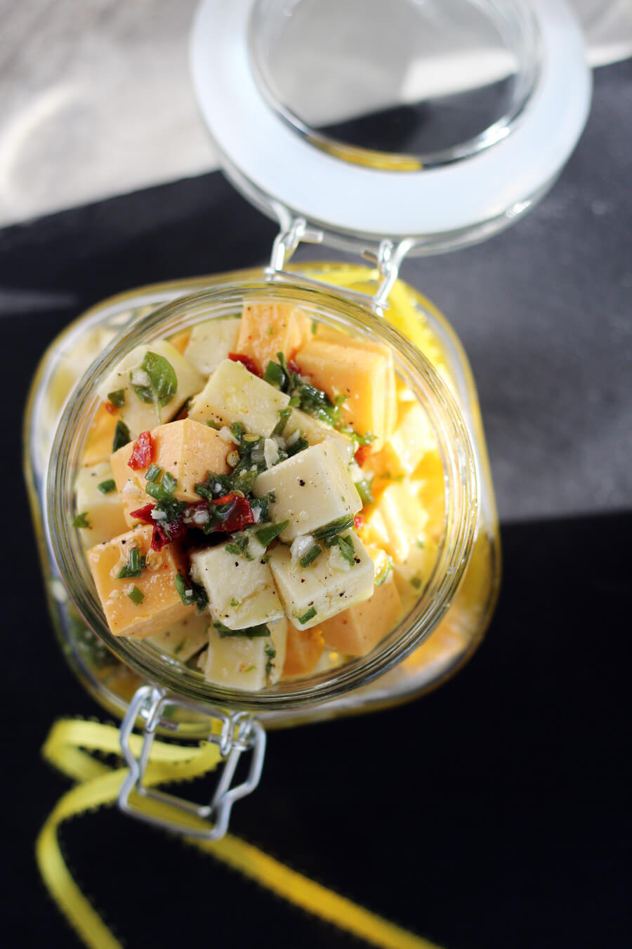 Marinated Cheddar Cheese Appetizer