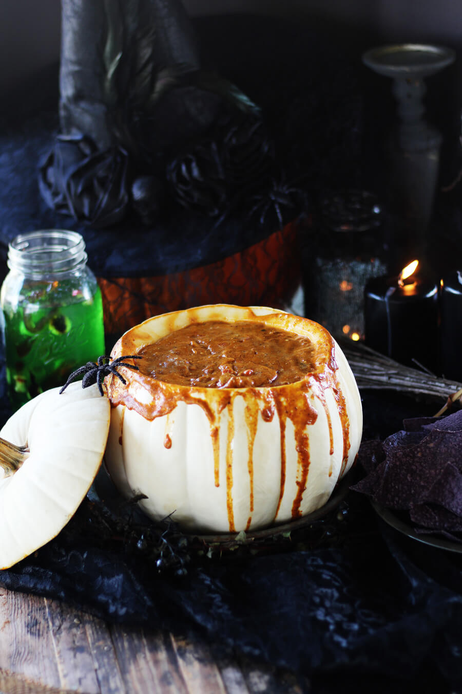 Halloween Chili Cheese RO*TEL Dip | Buy This Cook That - Halloween Chili Cheese RO*TEL Dip is chip after chip-ful of spicy-cheesy goodness that I cannot resist.