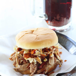 Slow Cooker Pulled Pork Sandwiches with Root Beer BBQ Sauce