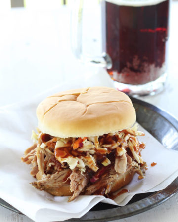 Slow Cooker Pulled Pork Sandwiches with Root Beer BBQ Sauce