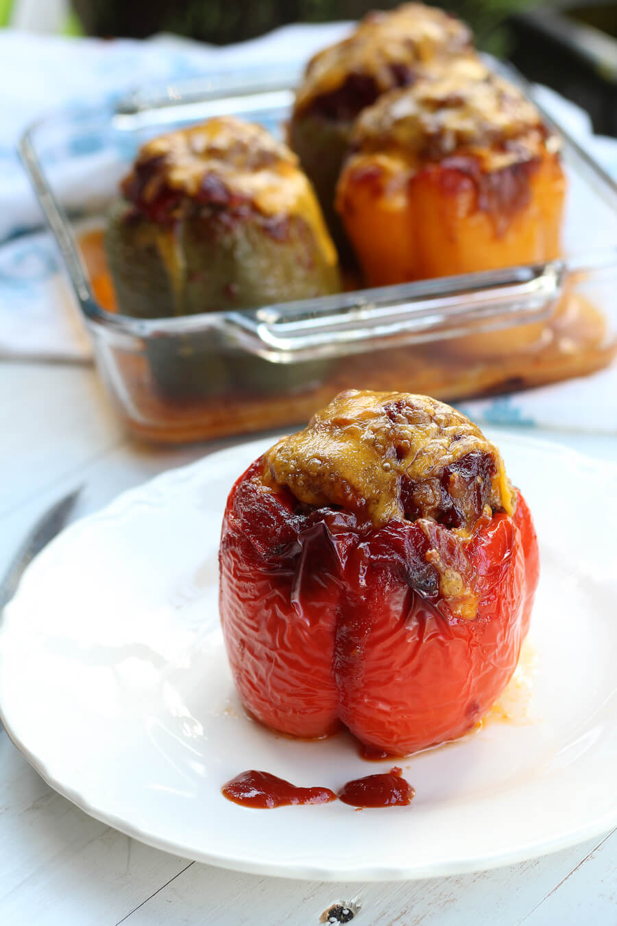 Beef BBQ Stuffed Bell Peppers