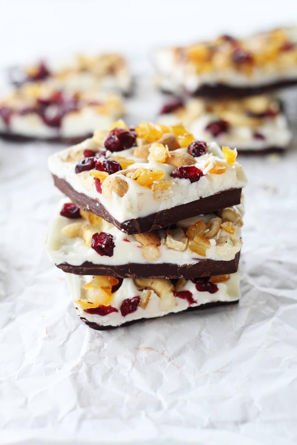 Chocolate Bark with Nuts and Dried Fruit