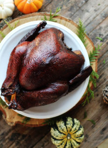 Cider Brined Smoked Turkey is a hit at your holiday table. Succulent, smoky, and juicy turkey every time.